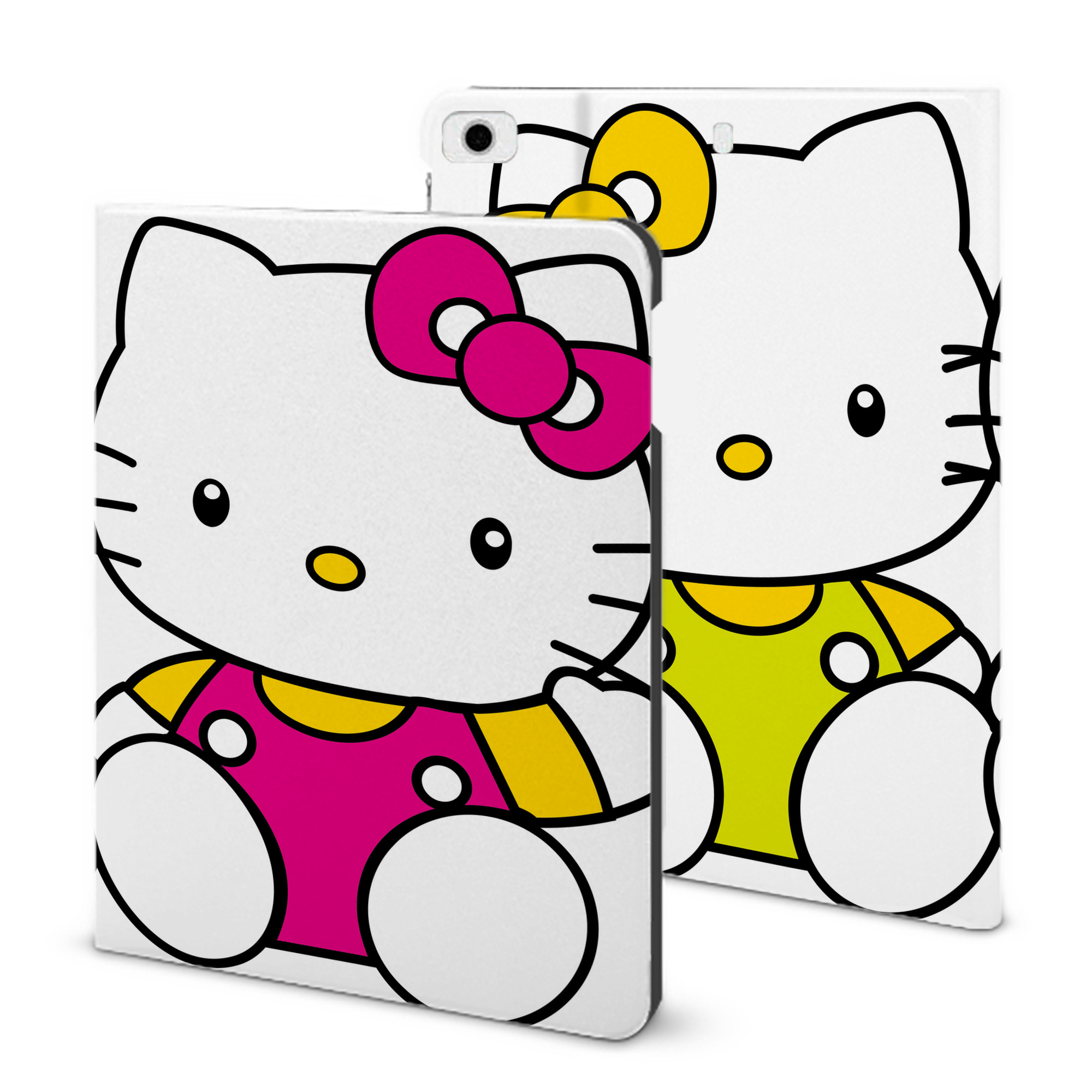 （画像用） Hello Kitty ハローキティ IPad ケース ブック型 PUレザー TPU 耐衝撃 軽量 薄型 ペン収納なし 全面保護 IPad 各モデル対応